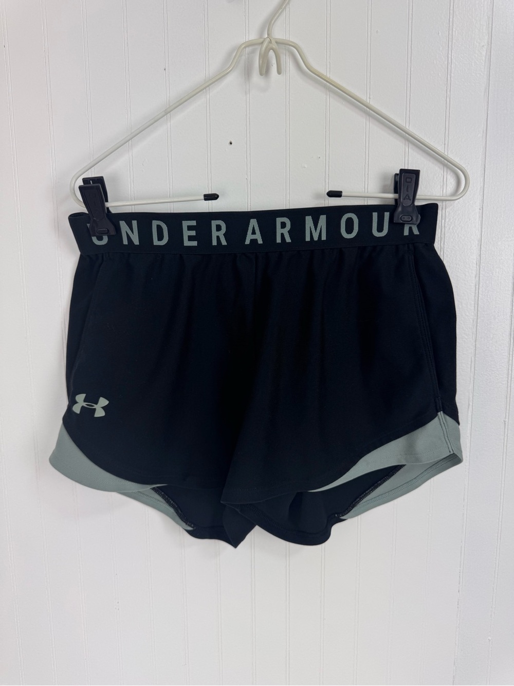 Black and Green Under Armour Athletic Shorts